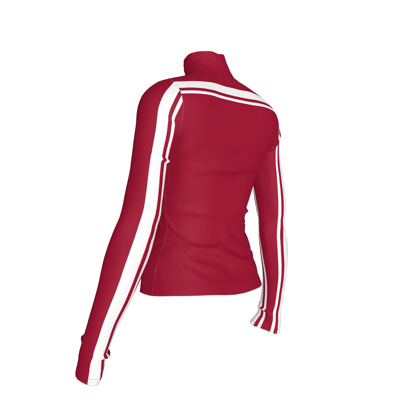❤️🤍 Crimson Red + White MotoStripe™ Turtleneck