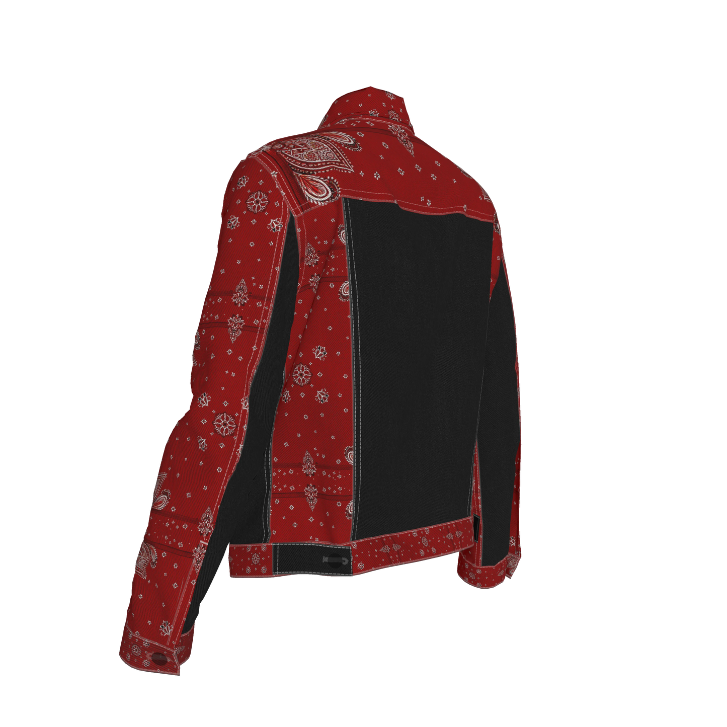 Red Bandana Women's Jean Jacket