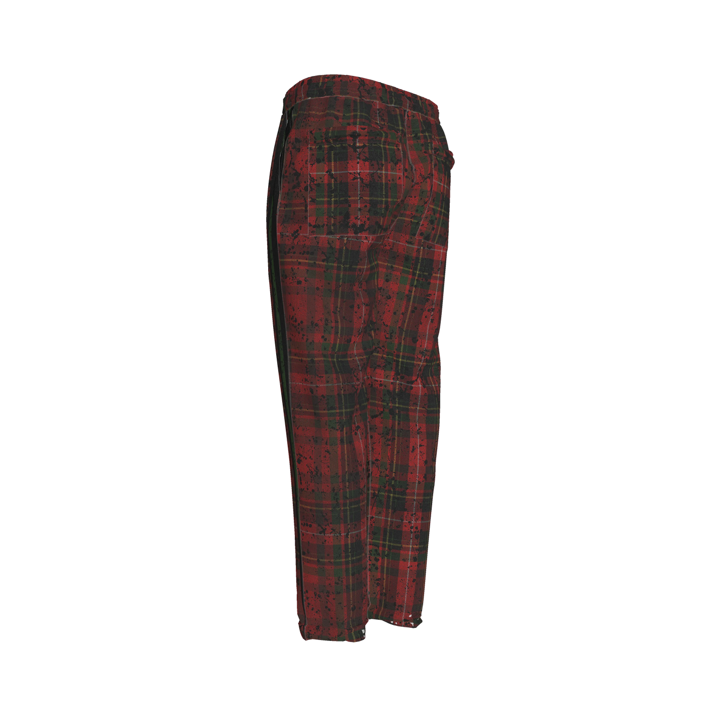 Splat Tartan Green MotoStripe™ Pegged Trousers