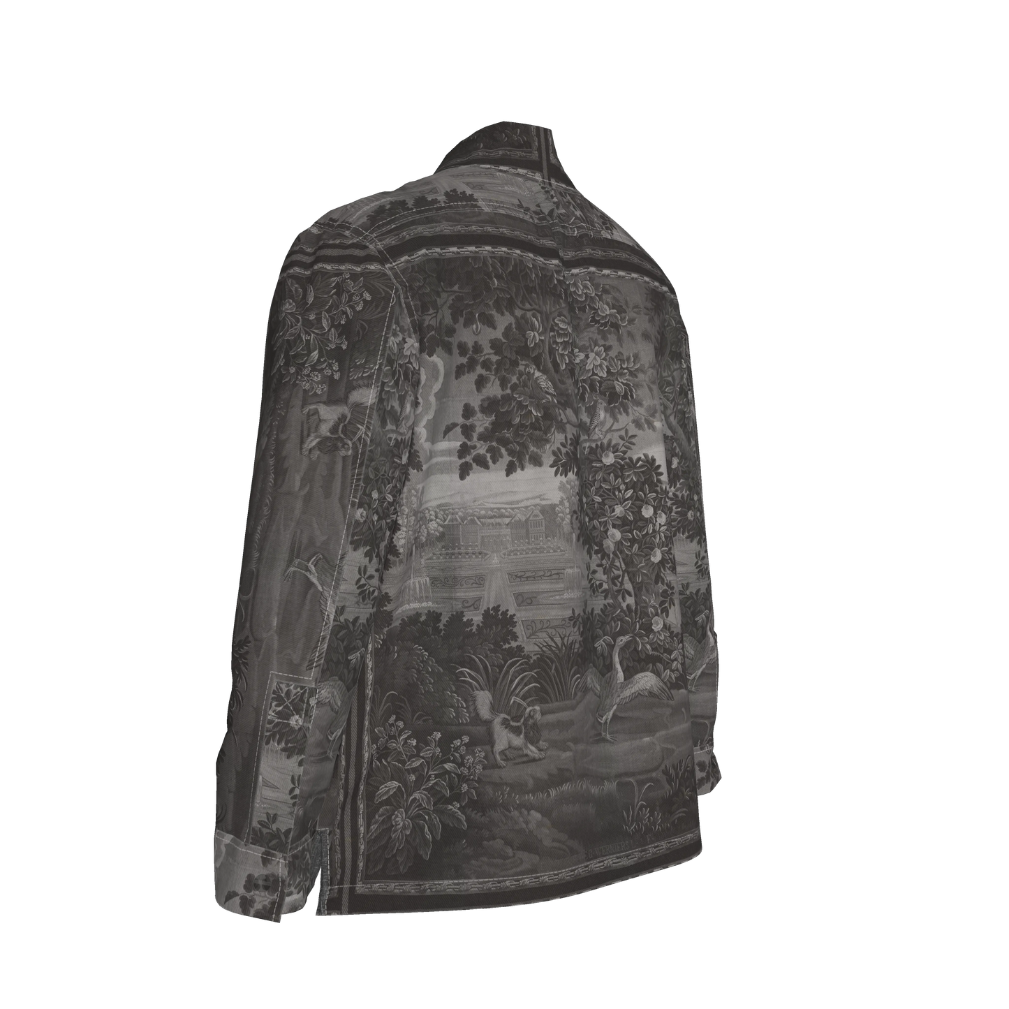 Tapestry Gray Snap Shirt - Shirt Jacket in Lightweight Cotton Poplin