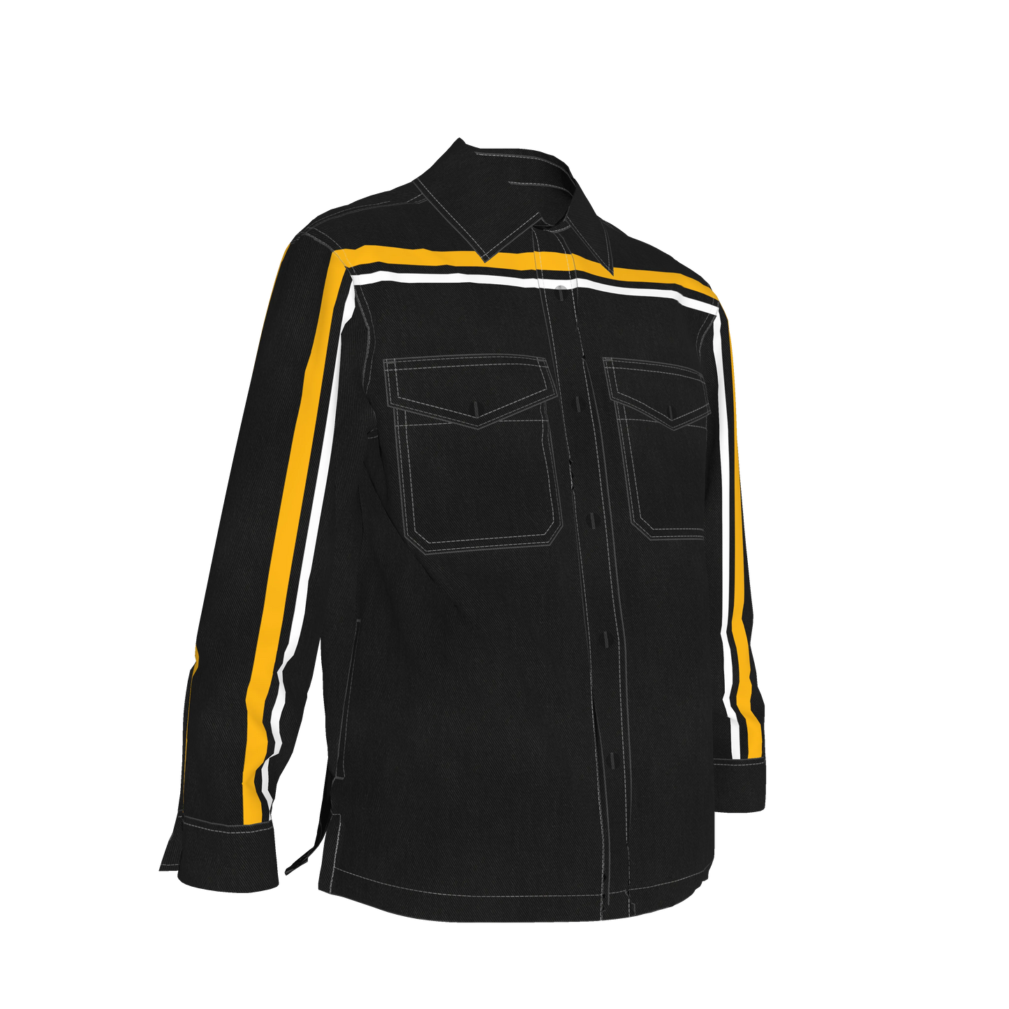 Black & Yellow MotoStripe™ Shirt Jacket