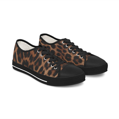 Leopard Print Women's Low Top Sneakers