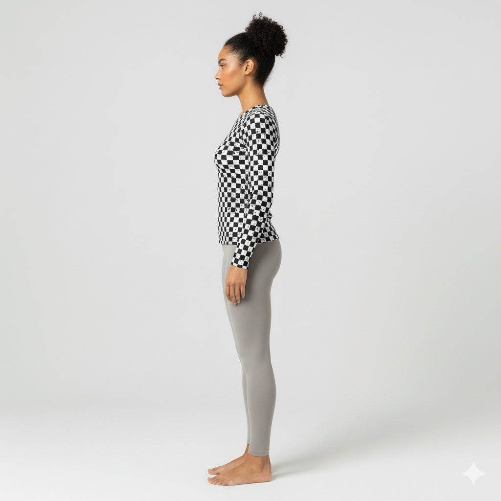 Chequered Splat Long Sleeve Tshirt