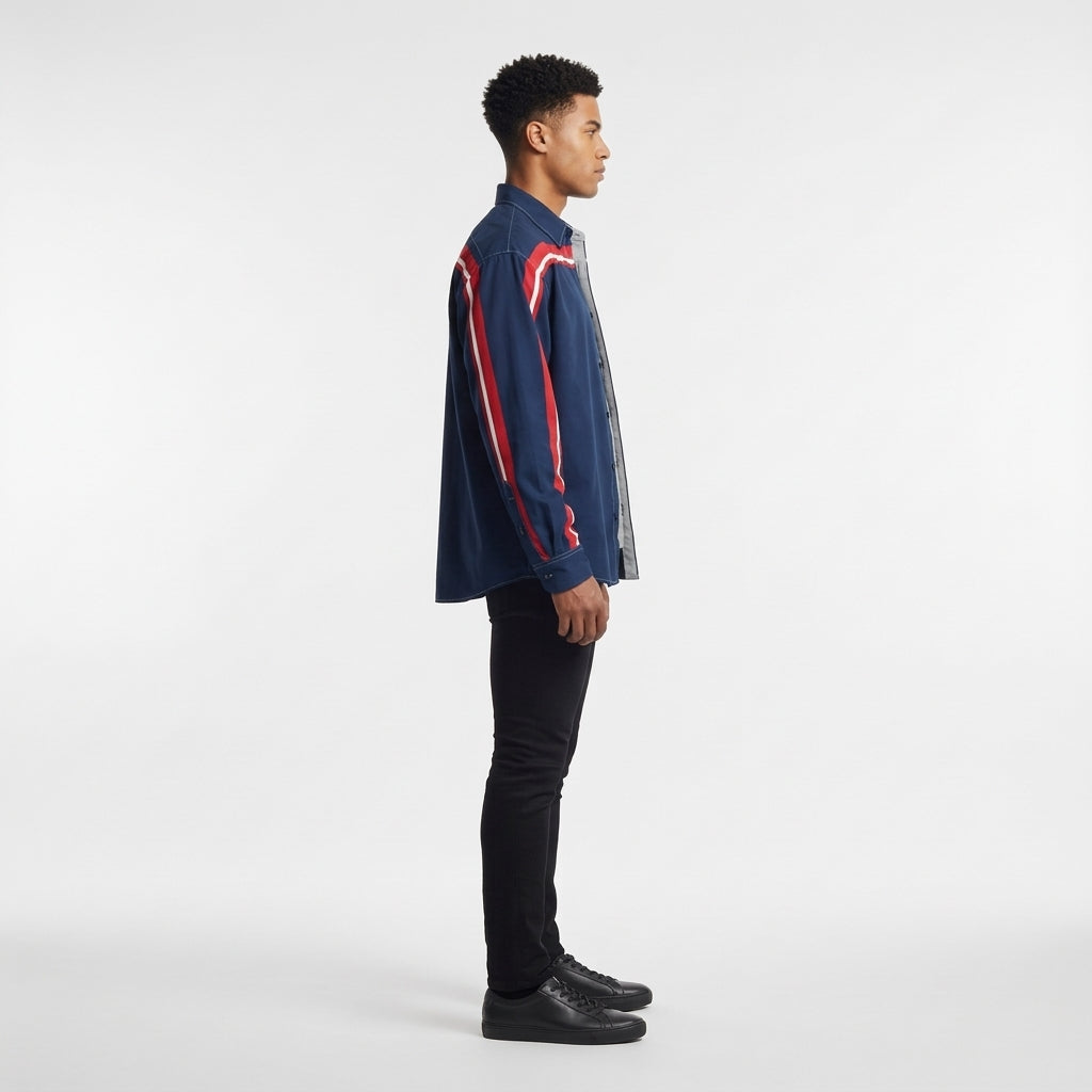 Red Sox Blue MotoStripe™ Oversize Men's