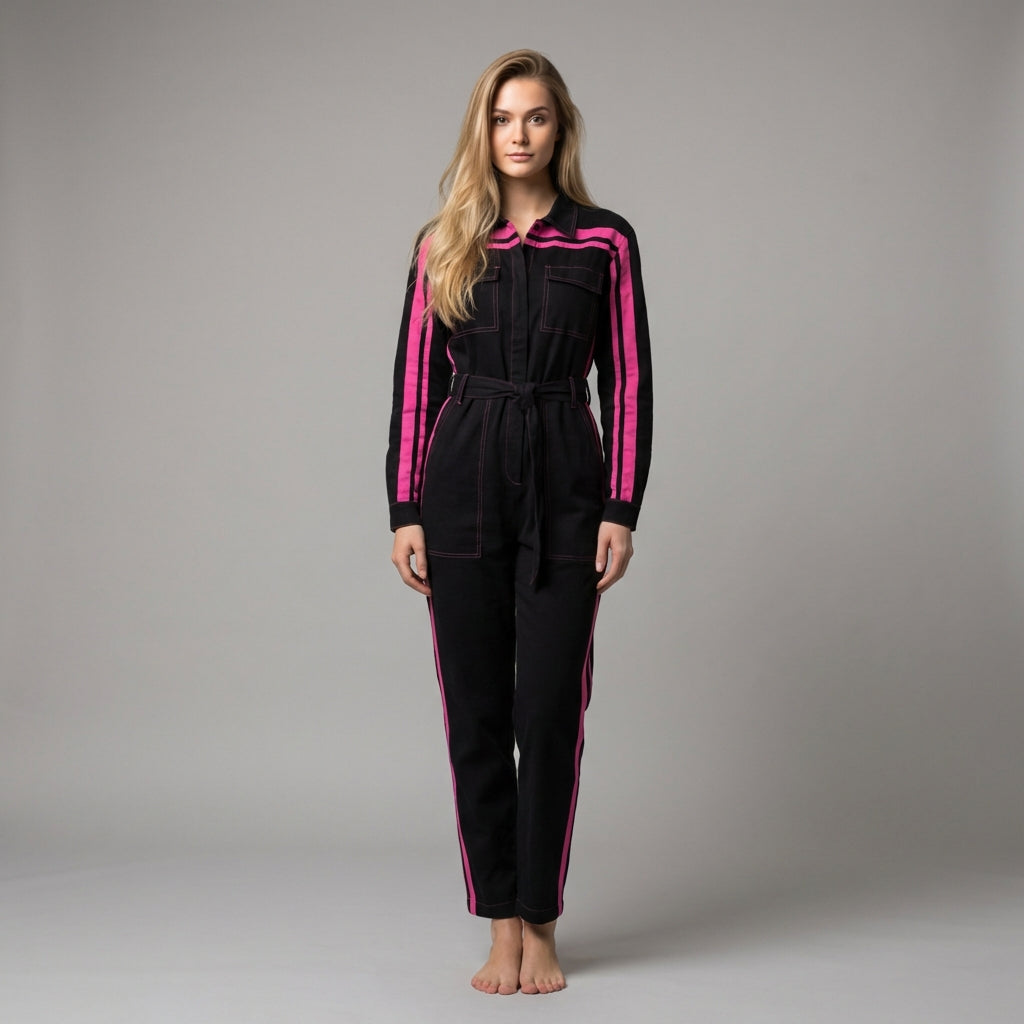 Pink🩷 MotoStripe™ Jumpsuit
