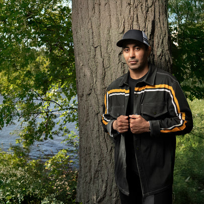 Black & Yellow MotoStripe™ Shirt Jacket