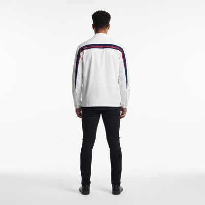 Blue & Red MotoStripe™ Snap Shirt Jacket