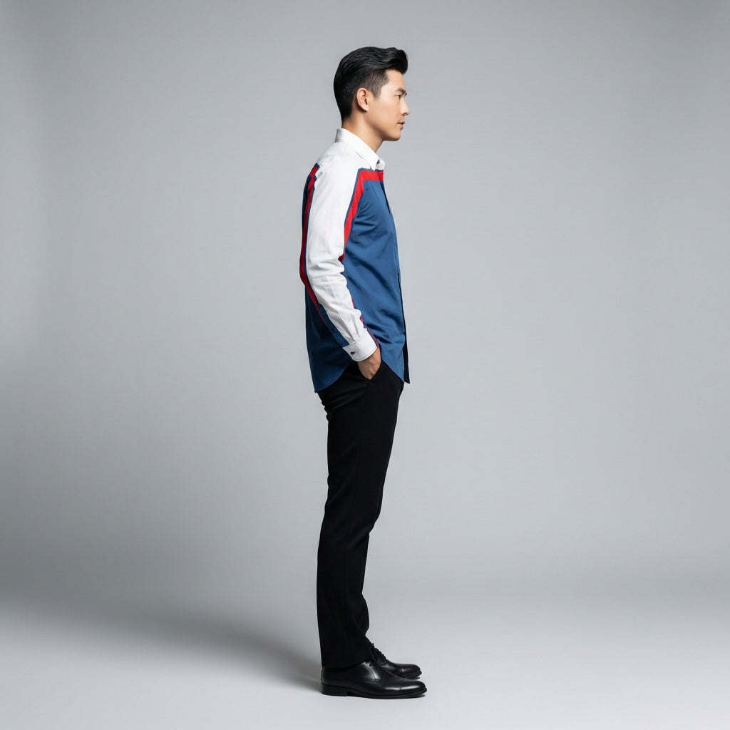 Red, White & Blue MotoStripe™ Button-Down Shirt