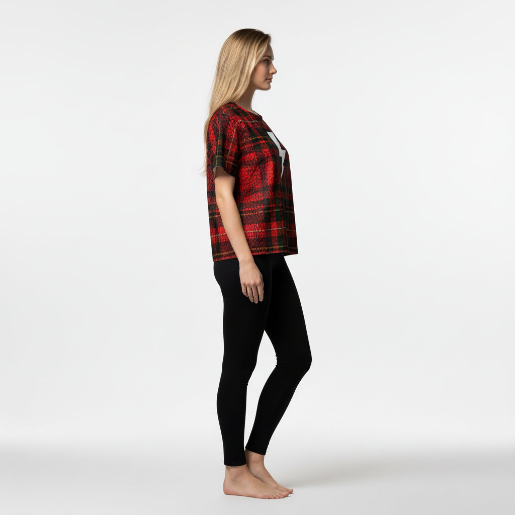 Tartan Leopard Bolt Tee