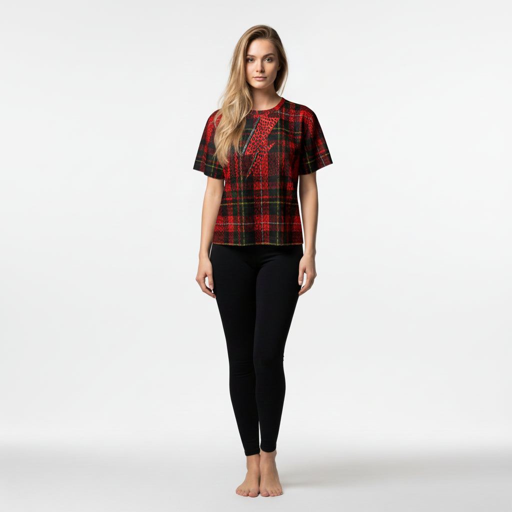 Tartan Leopard Bolt Tee