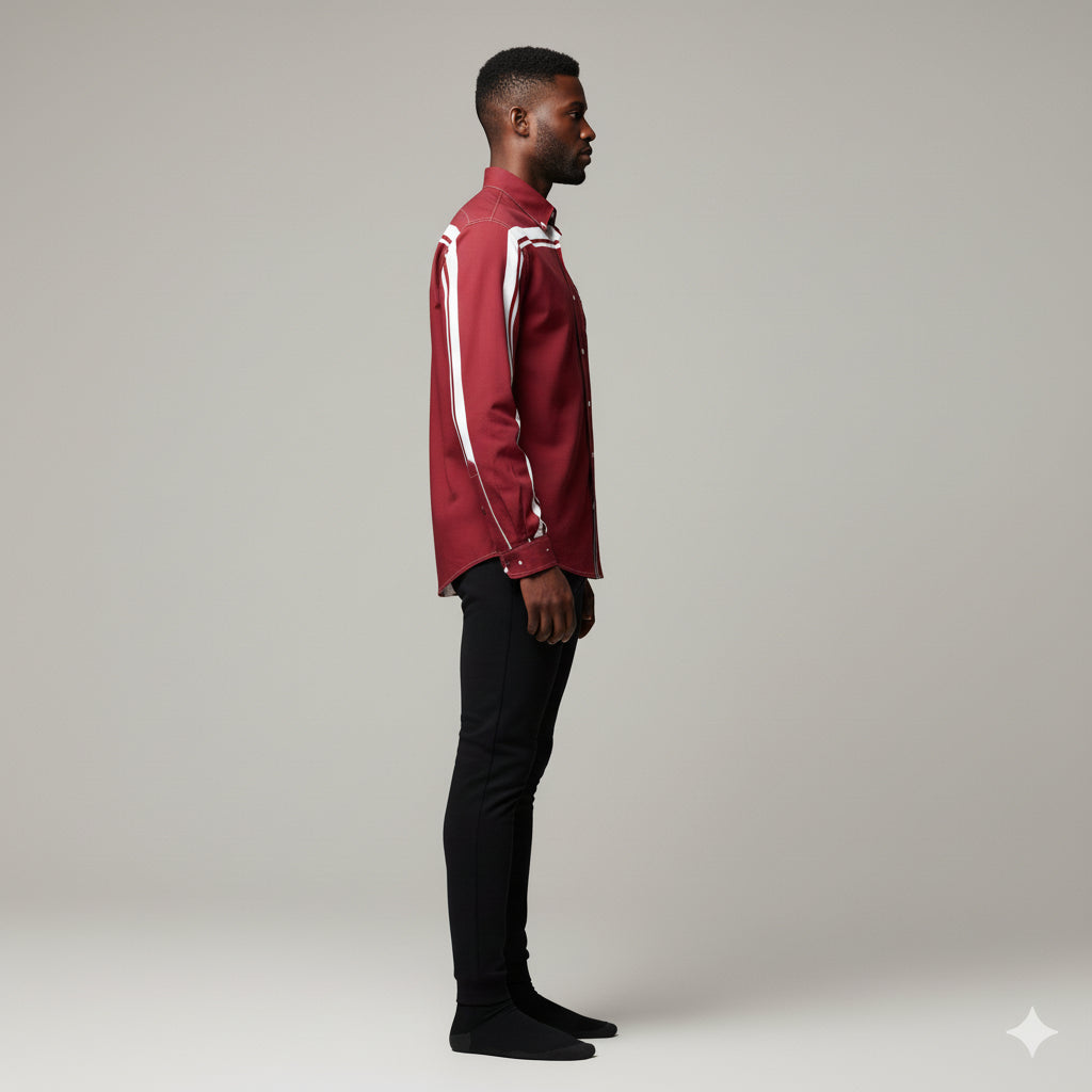 Crimson MotoStripe™ Slim Men's Shirt