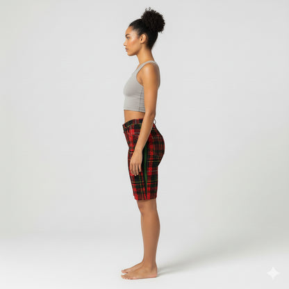 Leopard Tartan MotoStripe™ Women's Shorts