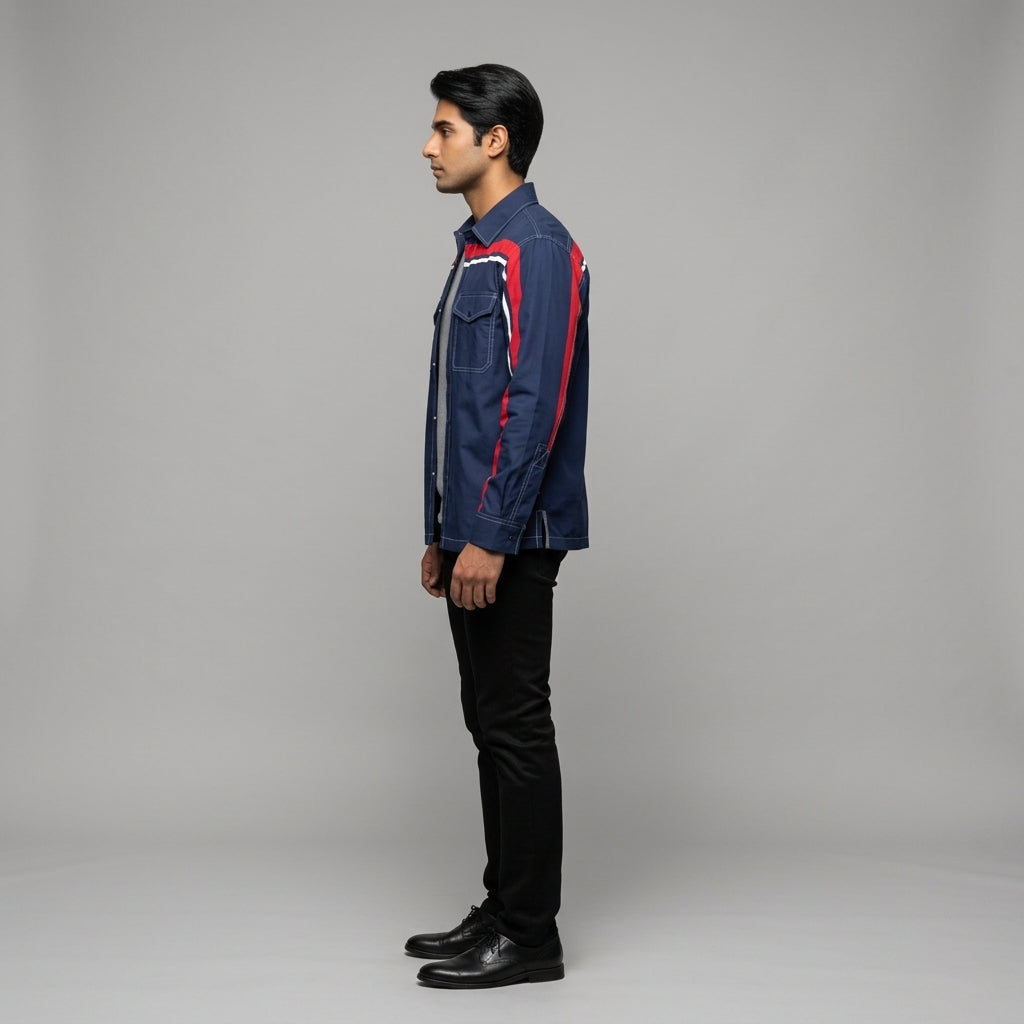 RWB MotoStripe™ Pima Snap Shirt - Shirt Jacket