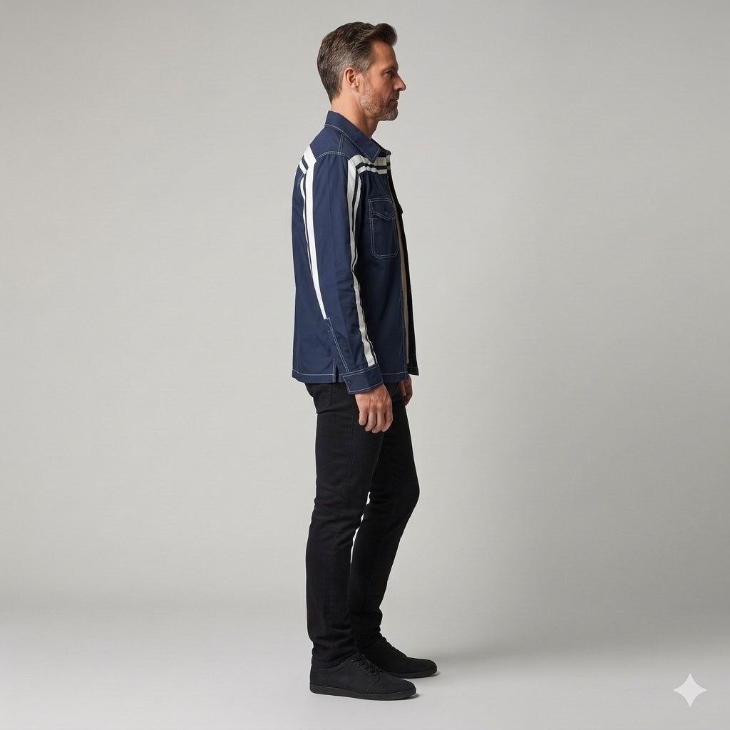 Coastal MotoStripe™ Snap Shirt