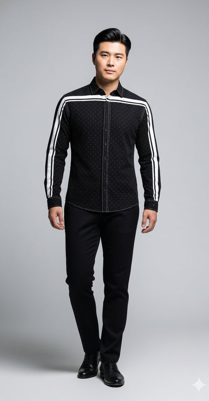 Micro Dot MotoStripe™ Slim Men's Shirt