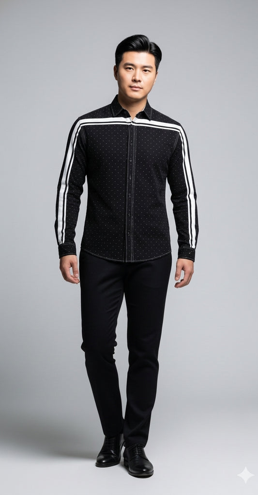 Micro Dot MotoStripe™ Slim Men's Shirt