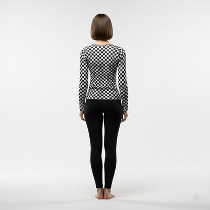 Chequered Splat Long Sleeve Tshirt