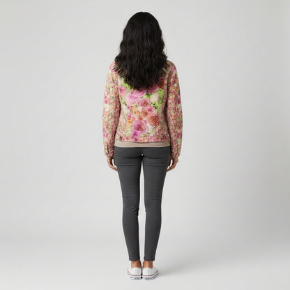 Rose & Hydrangea Women’s Jean Jacket 🌹🌸💚 