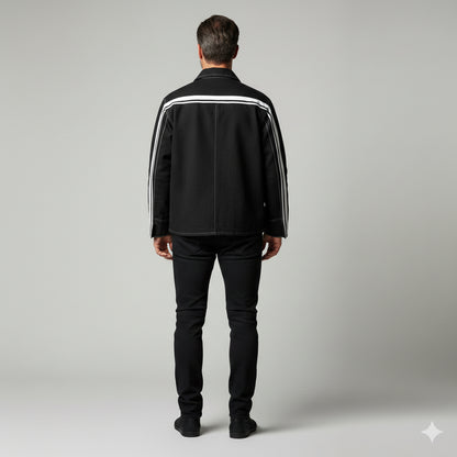 Black & White MotoStripe™ Chore Coat V2