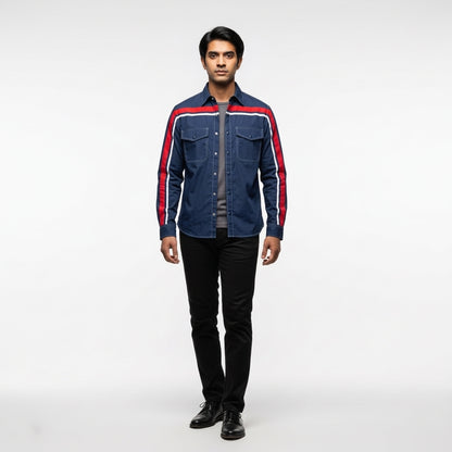 RWB MotoStripe™ Pima Snap Shirt - Shirt Jacket