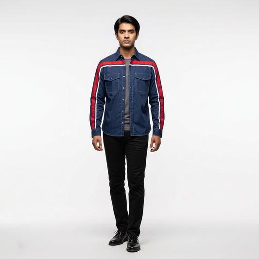 RWB MotoStripe™ Pima Snap Shirt - Shirt Jacket