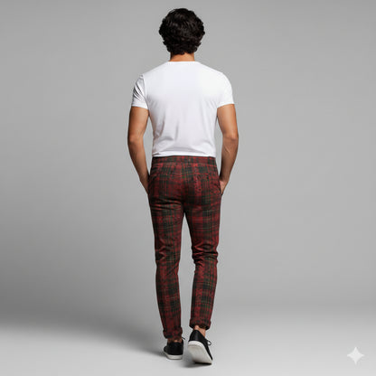 Splat Tartan Green MotoStripe™ Pegged Trousers