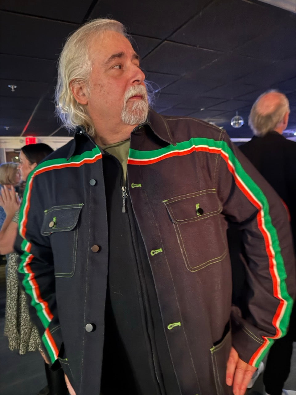 Italy MotoStripe™ Denim Chore Coat 🇮🇹⚫✨