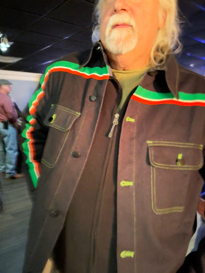 Italy MotoStripe™ Denim Chore Coat 🇮🇹⚫✨