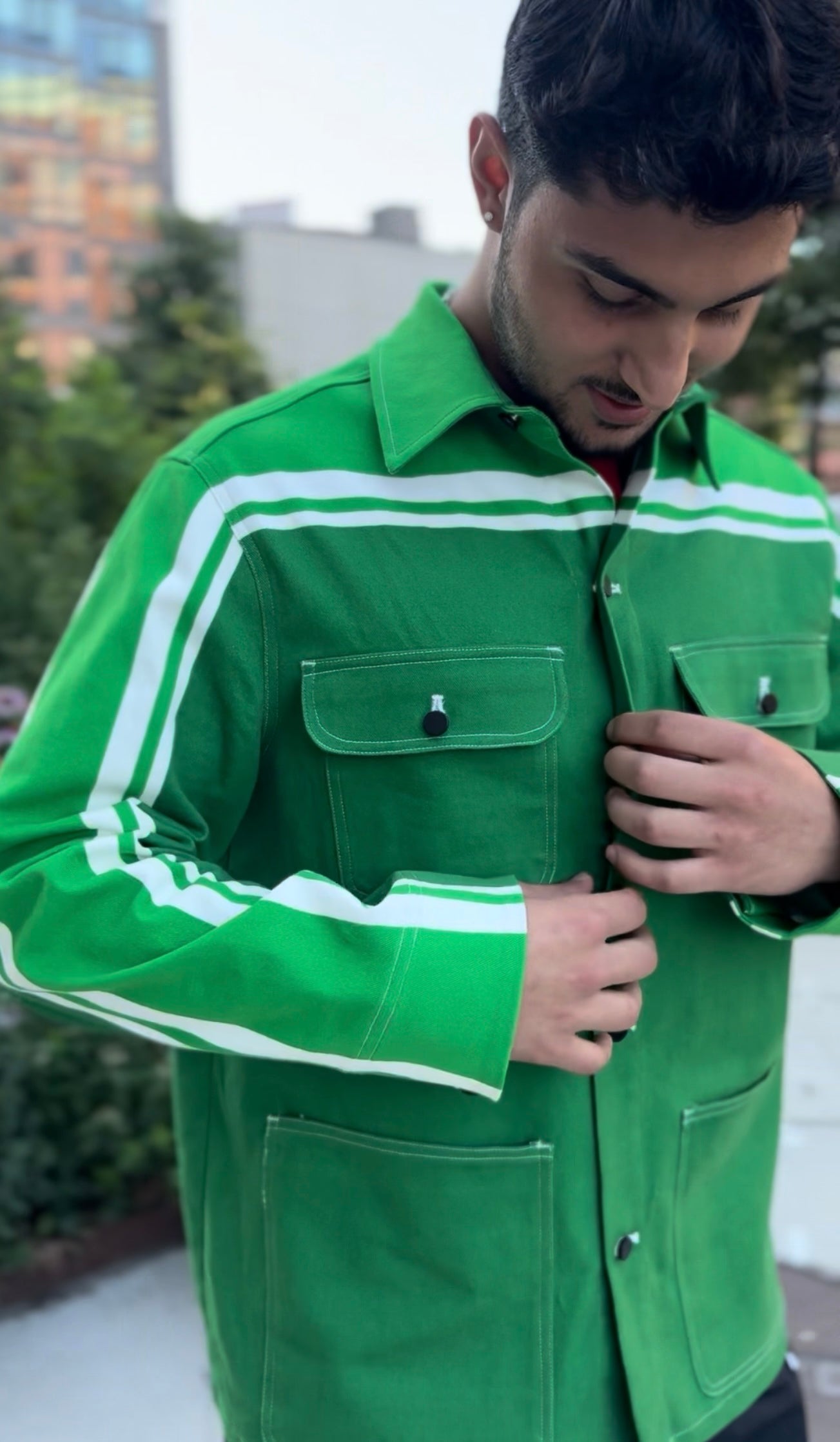 The Green Team MotoStripe™ Coat 💚🌿🏁