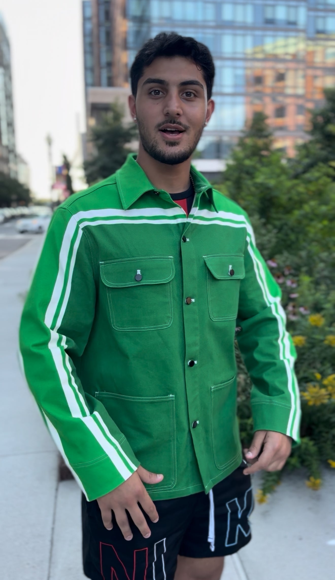 The Green Team MotoStripe™ Coat 💚🌿🏁