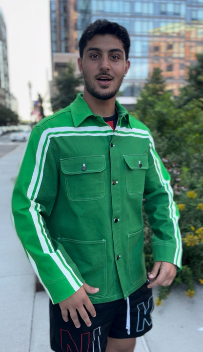 The Green Team MotoStripe™ Coat 💚🌿🏁