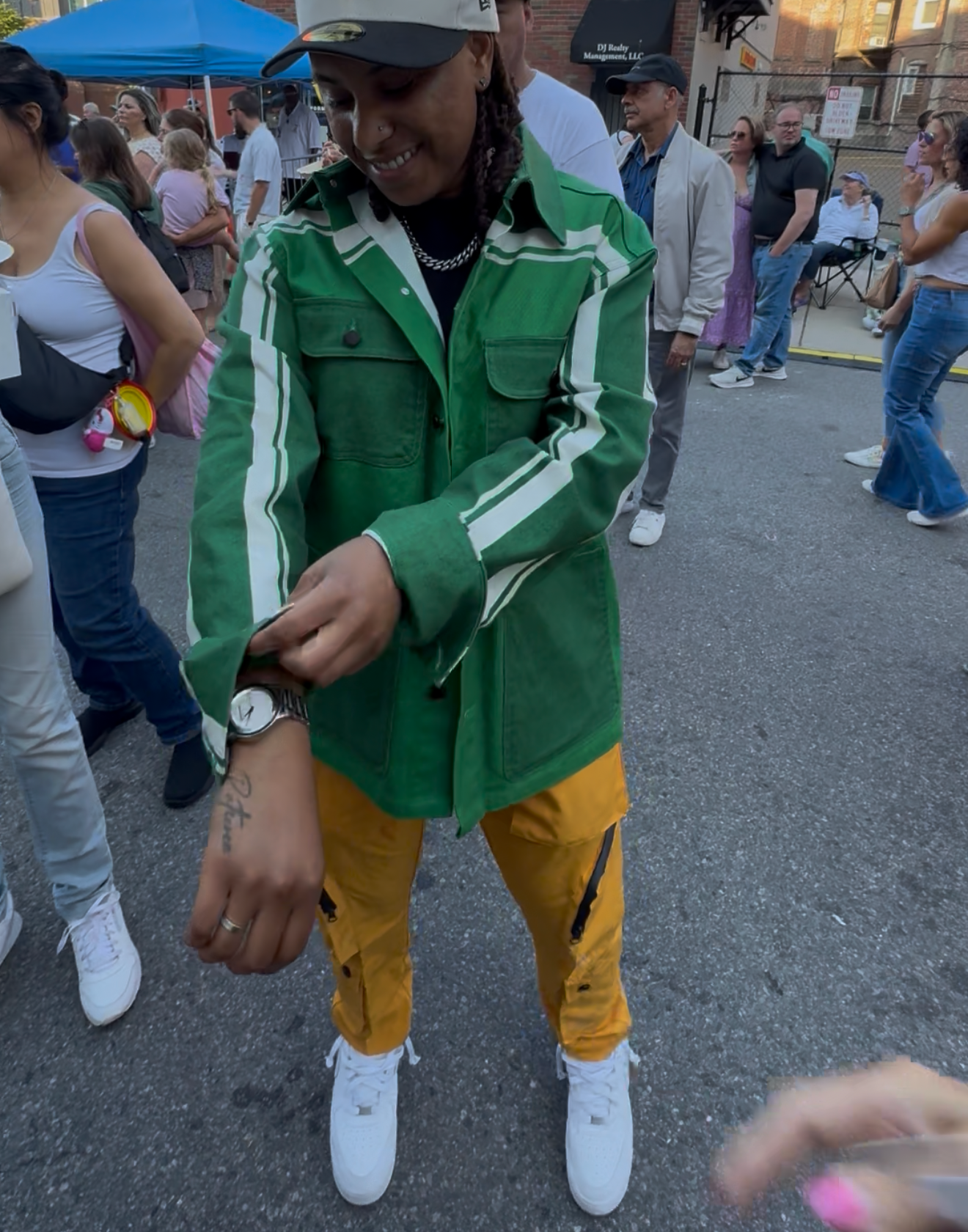 The Vintage Green MotoStripe™ Chore Coat 🌿🤍