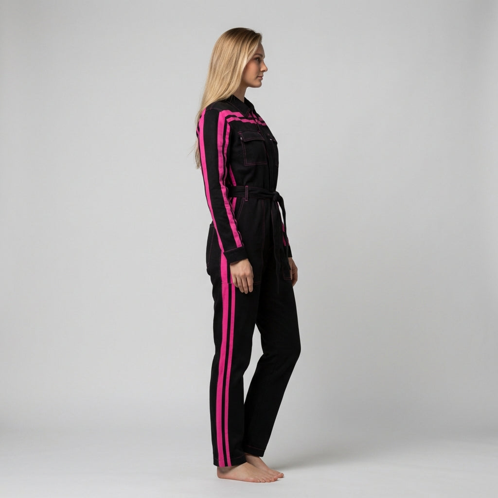 Pink🩷 MotoStripe™ Jumpsuit