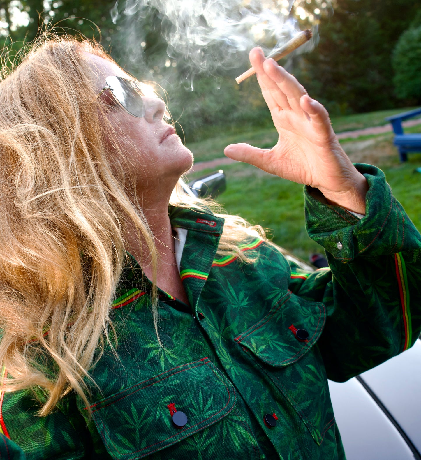 The Rasta MotoStripe™ Leaf Camo Chore Coat 🌿❤️💛💚