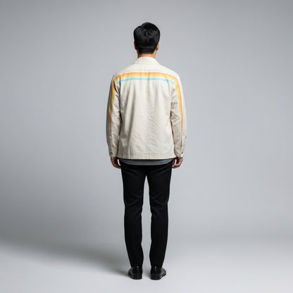Sunset Sea MotoStripe™ Snap Shirt Jacket