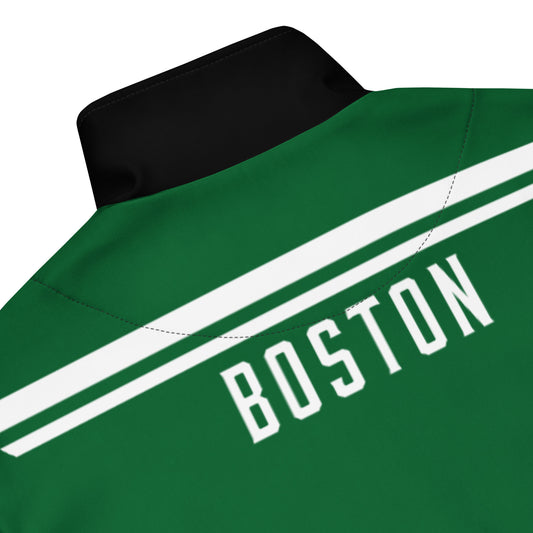 Boston Dark Green MotoStripe® Unisex Track Jacket