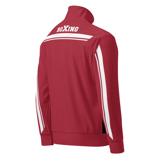 Crimson & White Boxing MotoStripe® Unisex Track Jacket