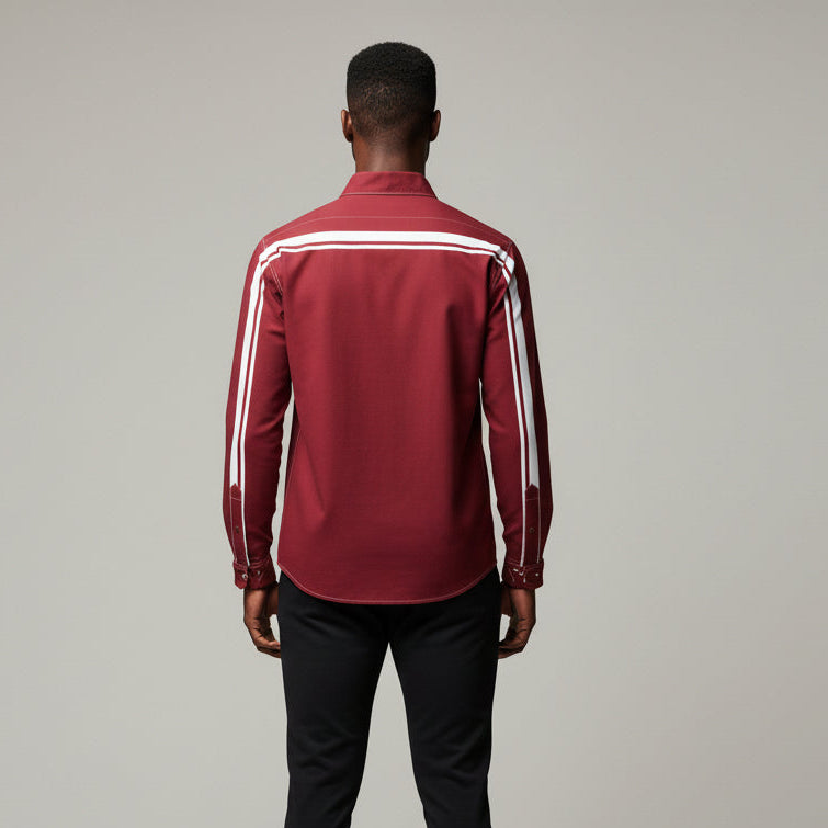 Crimson MotoStripe™ Slim Men's Shirt