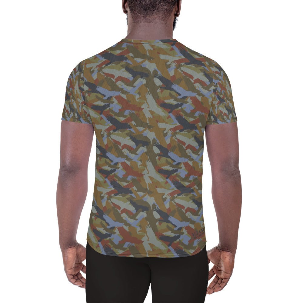 Bald Eagle Camo in Midnight Men's Athletic T - shirt - Alfano Dry Goods