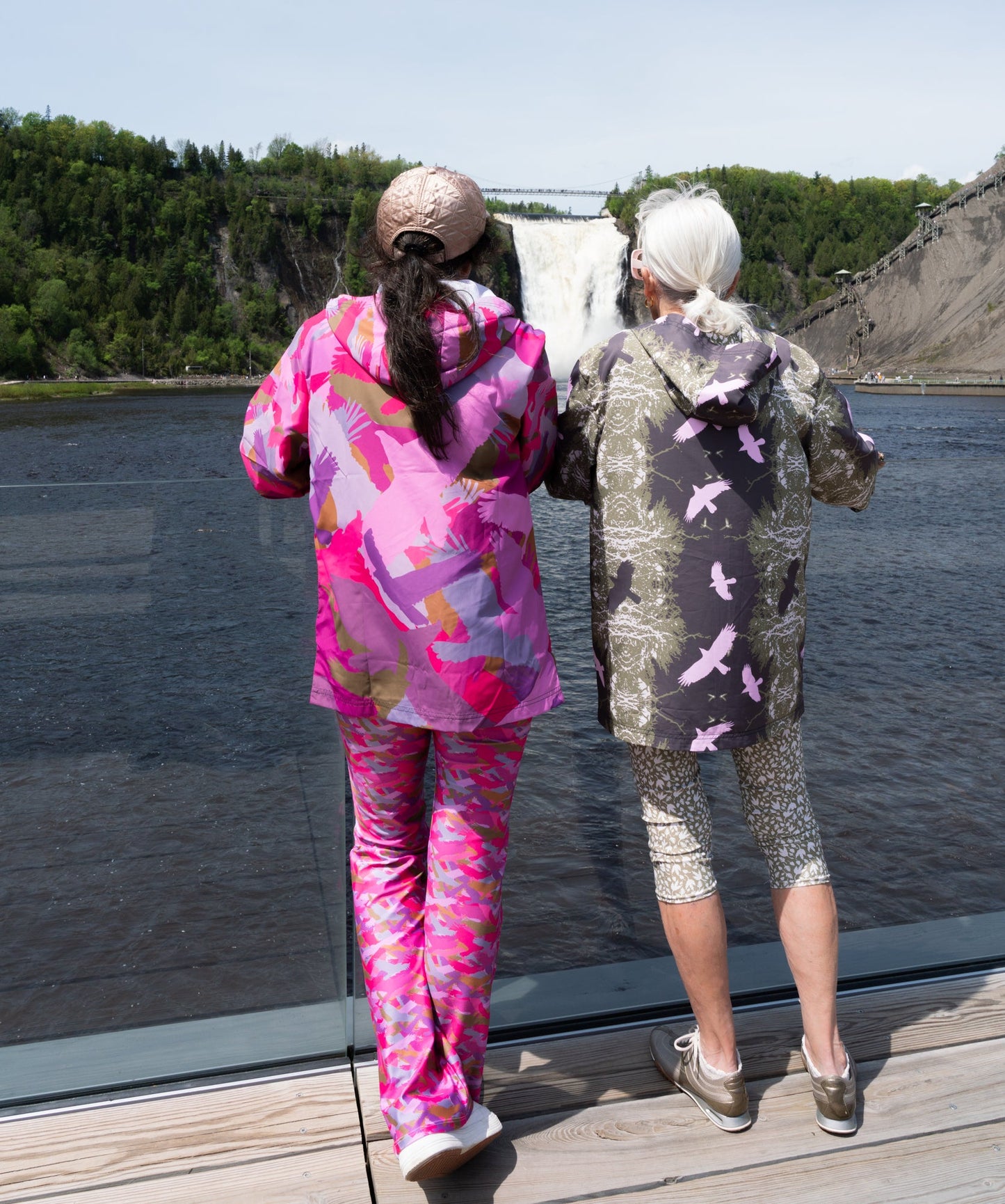 Bald Eagle Camo in Pinks - Women’s (Unisex) windbreaker - Alfano Dry Goods