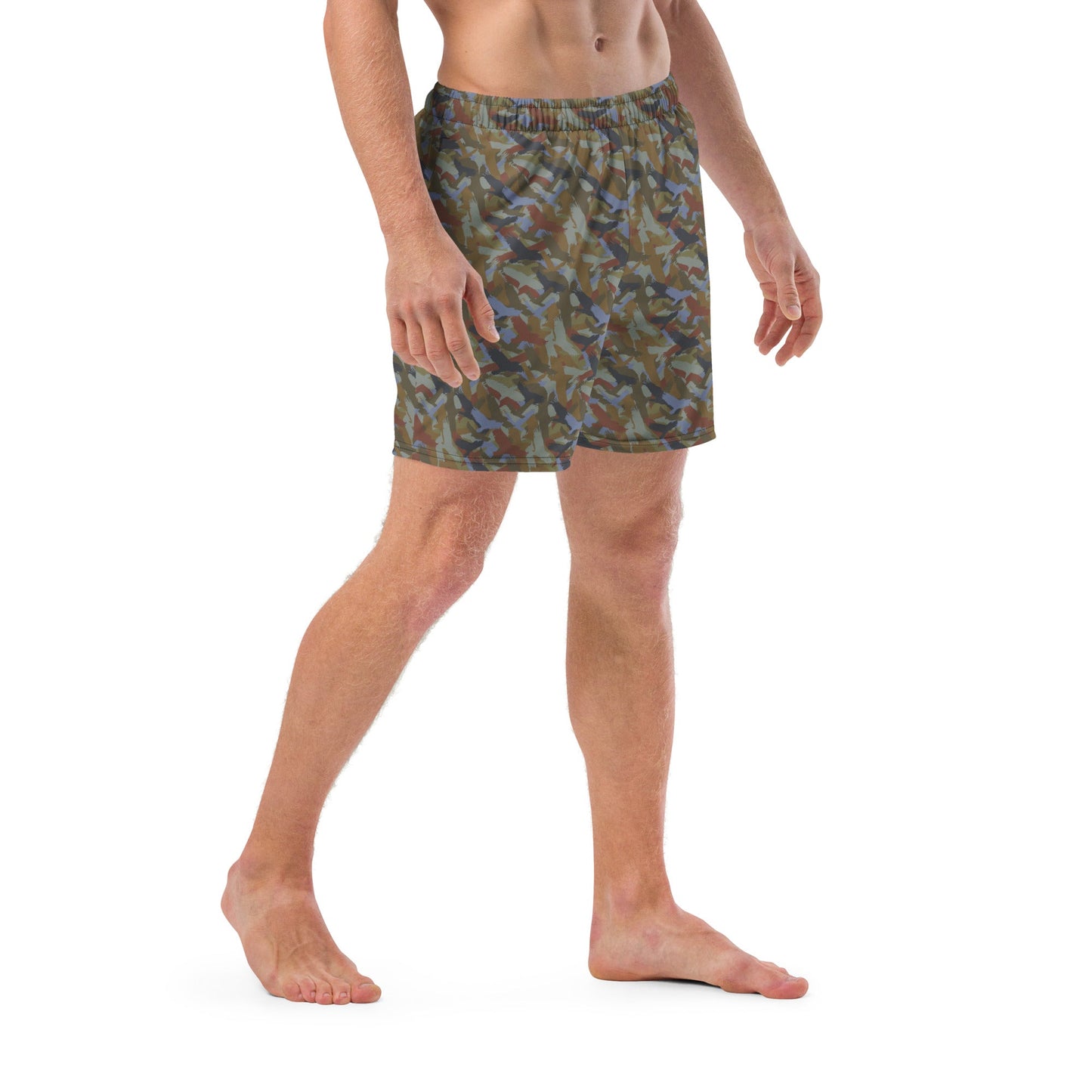 Bald Eagle in Midnight Men's swim trunks - Alfano Dry Goods