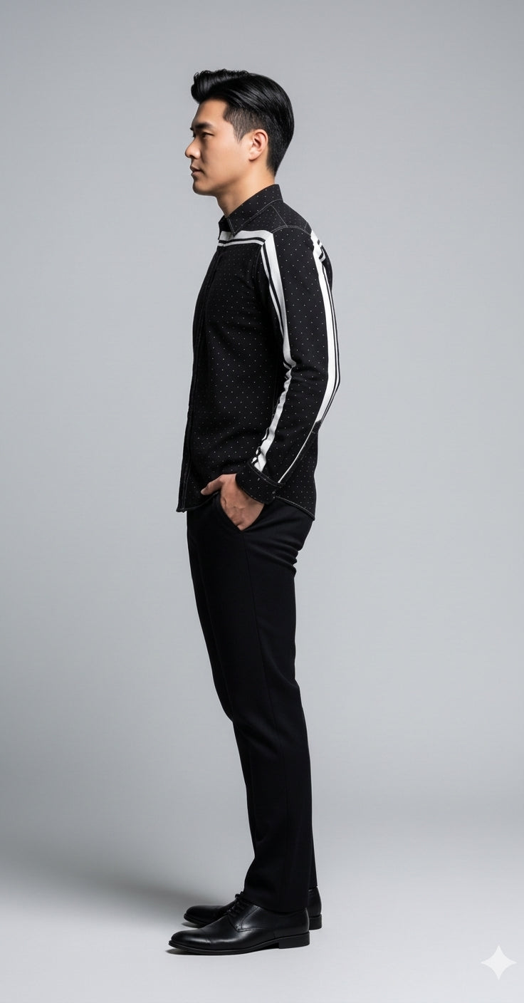 Micro Dot MotoStripe™ Slim Men's Shirt