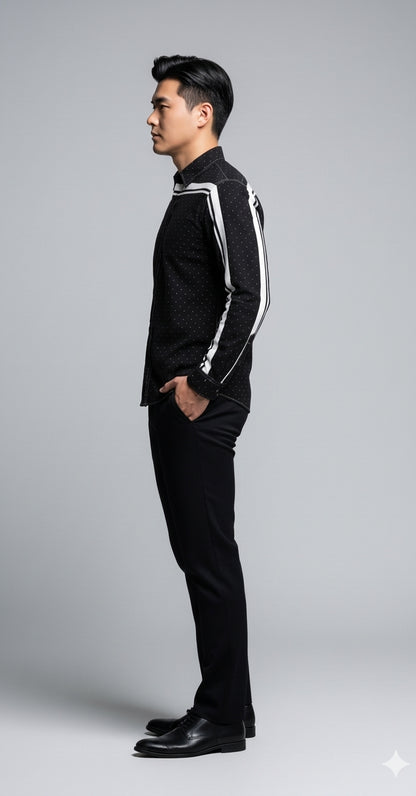 Micro Dot MotoStripe™ Slim Men's Shirt