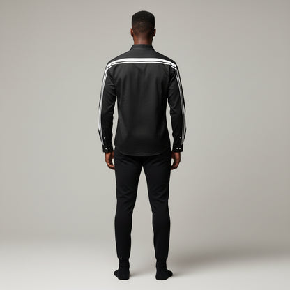 Black MotoStripe™ Slim Fit Men's Shirt