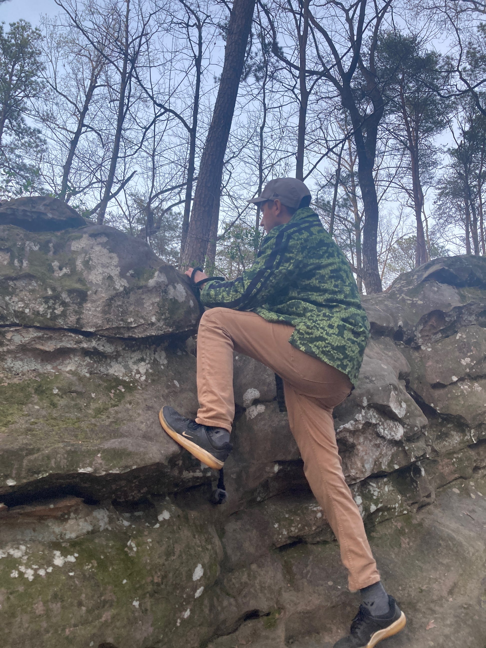 Forest Green🌲🧶Faux-Knit Denim Shirt Jacket 