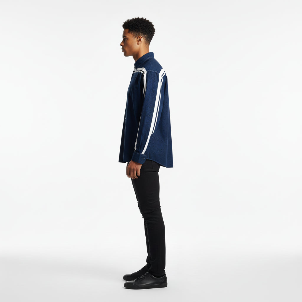 Navy black dot MotoStripe™ Oversize Men's