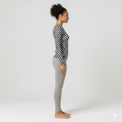 Chequered Splat Long Sleeve Tshirt