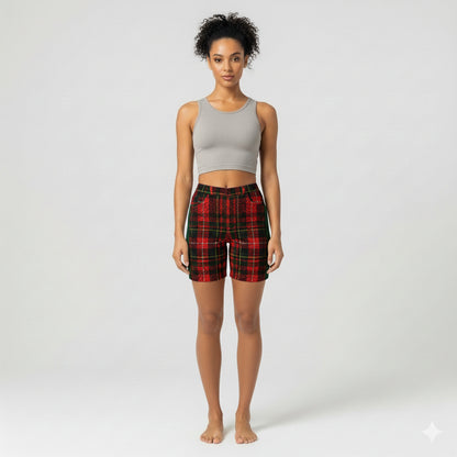 Leopard Tartan MotoStripe™ Women's Shorts