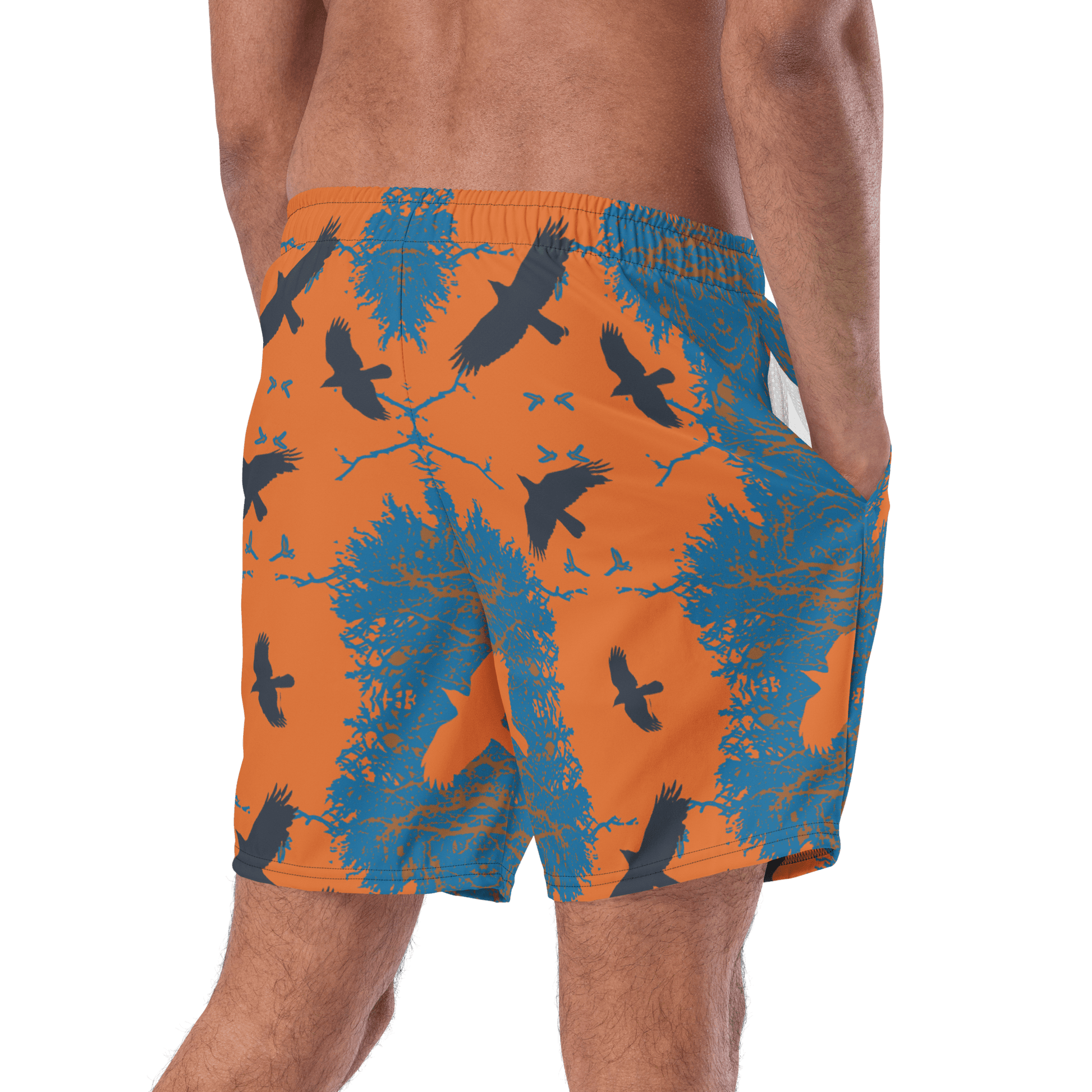 Ginger Gem Crows in Flight men's swim trunks - Alfano Dry Goods