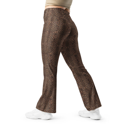 Leopard Print Flare recycled leggings - Alfano Dry Goods